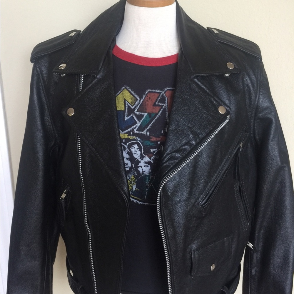 STREET & STEEL POLICE LEATHER MOTO JACKET